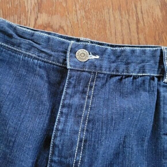 Sag Harbor Sport Denim Jean Skirt Embroidered w/pockets zip up 16 Petite EUC - Picture 6 of 10